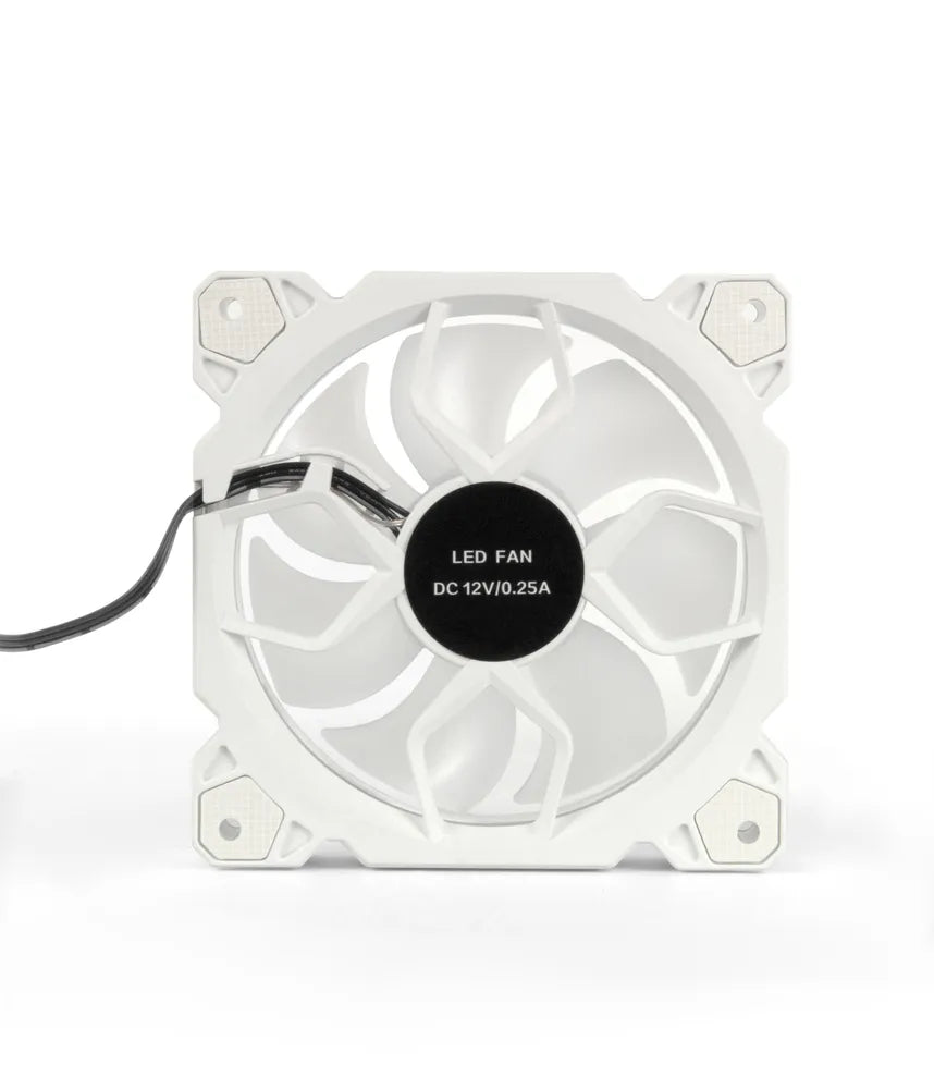 TrueNort Pc Case Fan 120mm RGB 6Pin 12V 3W White, Single Fan | BJ-120-01 TrueNort Pc Case Fan 120mm RGB 6Pin 12V 3W White, Single Fan | BJ-120-01